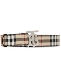 Burberry - Belt With Logo - Lyst