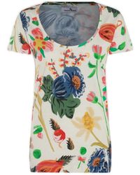 Vivienne Westwood - Cream Multicolour Cotton T-shirt - Lyst