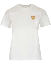 COMME DES GARÇONS PLAY - Logo Patch Short Sleeved T-shirt - Lyst