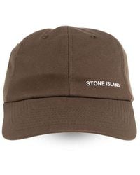 Stone Island - Baseball Cap With Logo, - Lyst