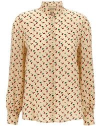 Valentino - Cherryfic All-Over Patterned Button-Up Shirt - Lyst