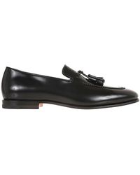Santoni - Tassel Detailed Slip-On Loafers - Lyst