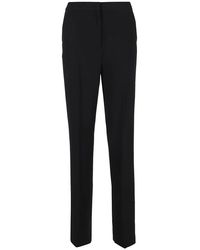 Pinko - Flared Poly Crepe Trousers - Lyst