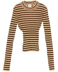 Nanushka - Perrie Striped Ribbed Top - Lyst