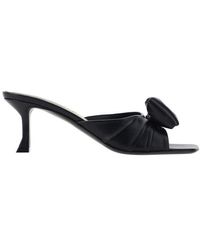 Ferragamo - Padded Vara Square-open Toe Mules - Lyst