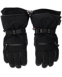 3 MONCLER GRENOBLE - Padded Snow Gloves With Buckle Strap In Leather Man - Lyst