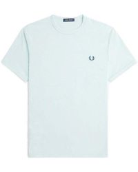 Fred Perry - Ringer Logo-Embroidered Crewneck T-Shirt - Lyst