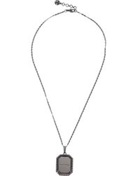 Alexander McQueen Mirror-pendant Chain Necklace - Black
