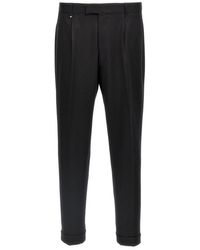 BOSS - Pleat Turn-Up Hem Pants - Lyst