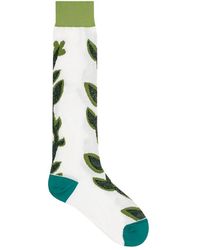 Marni Floral Intarsia Socks - White