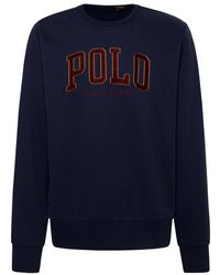 Polo Ralph Lauren - Navy Cotton Blend Sweatshirt - Lyst
