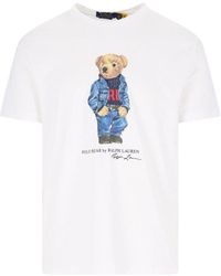 Polo Ralph Lauren - Polo Bear Printed Crewneck T-shirt - Lyst
