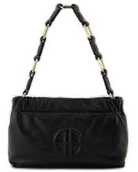 Anine Bing - Kate Logo Embossed Small Shoulder Bag - Lyst