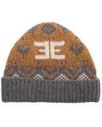 ERMANNO FIRENZE - Jacquard Knitted Beanie - Lyst