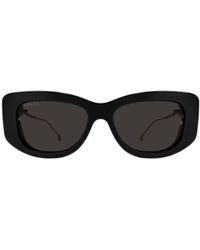 Gucci - Specialized Fit Rectangular Frame Sunglasses - Lyst