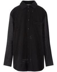 By Walid - Long Sleeved Cut-out Detailed Shirt - Lyst