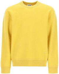 yellow v neck jumper mens