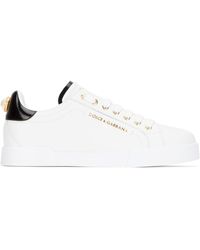 Dolce & Gabbana Logo-embellished Low-top Trainers - White