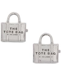 Marc Jacobs - Tote Bag Logo Engraved Stud Earrings - Lyst