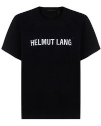 Helmut Lang T-shirt With Logo Print - Black