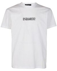 DSquared² Logo Printed T-shirt - White