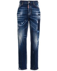 DSquared² - Tiffany Spots Wash Cool Girl Cropped Jeans - Lyst