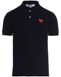 COMME DES GARÇONS PLAY - Logo Patch Polo Shirt - Lyst
