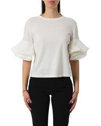 Liu Jo - Flounce Detailed T-Shirt - Lyst