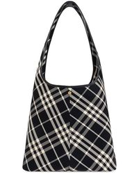 Burberry - Check Pattern Shoulder Bag - Lyst