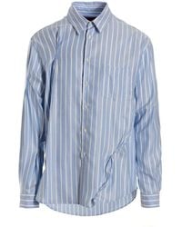 424 - Pinched Detailed Striped Shirt - Lyst