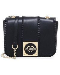 Love Moschino - Logo-plaque Chain-linked Crossbody Bag - Lyst