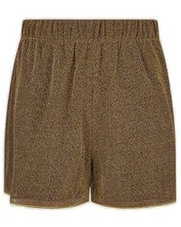 Oséree Synthetic Oseree Lumiere High-rise Shorts in Gold Womens Shorts Oséree Shorts Natural 