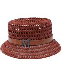 Max Mara - Logo Plaque Woven Bucket Hat - Lyst