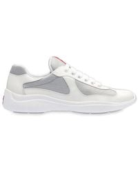 Prada - America's Cup Patent Leather & Technical Fabric Sneakers - Lyst