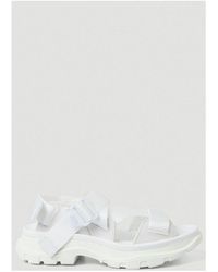 Alexander McQueen Tread Logo Engraved Sandals - White