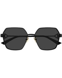 Bottega Veneta - Geometric Frame Sunglasses - Lyst