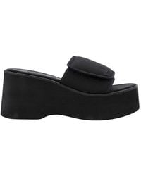サンダル・ミュール COURREGES Scuba Wave Sandals Courrèges Scuba Wave Sandals - Polyester - Black | ShopSimon
