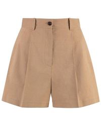 Pinko - Sorridente Cotton Shorts - Lyst