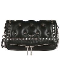 Zadig & Voltaire Stud-detailed Shoulder Bag - Black