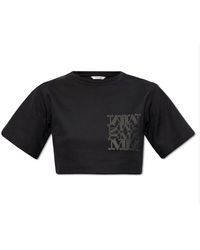 Max Mara - Messico Crewneck Cropped T-shirt - Lyst