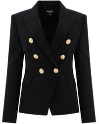 Balmain - Double-Breasted Wool Blazer - Lyst