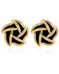 Saint Laurent - Clip-On Earrings With Logo - Lyst