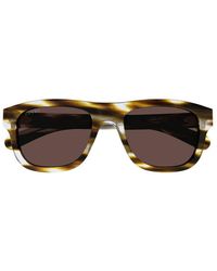 Gucci - Panthos Frame Sunglasses - Lyst