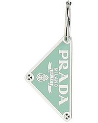 Prada Logo Plaque Single Earring - Green