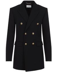 Saint Laurent - Wool Gabardine Jacket - Lyst