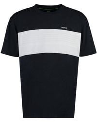 BOSS - Cotton Crew-Neck T-Shirt - Lyst