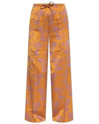 Dries Van Noten - Drawstring Wide Leg Trousers - Lyst