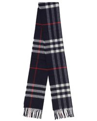 Burberry - Plaid Check-pattern Fringed-edge Scarf - Lyst