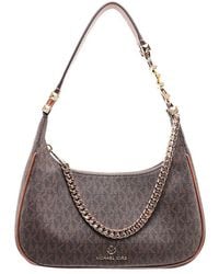 MICHAEL Michael Kors - Leather Closure With Zip Shoulder Bags - Lyst