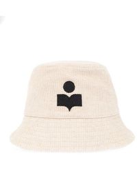 Isabel Marant - Haley Logo Embroidered Corduroy Bucket Hat - Lyst